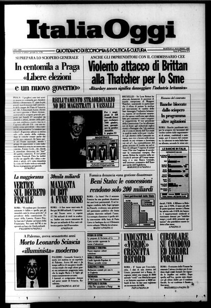 Italia oggi : quotidiano di economia finanza e politica